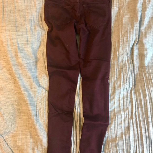 H&M Divided Burgundy Skinny Jeans - Size: 4 EUC - Picture 4 of 5